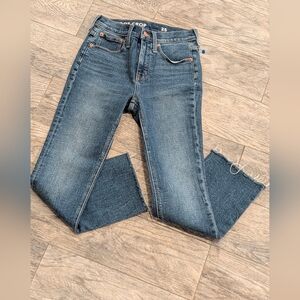 J. Crew Demi Boot Crop Raw Hem Jeans Size 25